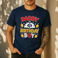 Daddy Of The Birthday Boy Shirt Matching Dad Son Family Bday Men's Casual T-Shirt Navy