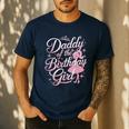 Daddy Of The Birthday Girl Doll Birthday Kid Family Matching Men's Casual T-Shirt Navy