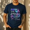 Daddy Of The Birthday Mermaid Matching Family Party Father's Men's Casual T-Shirt Navy Daddy Of The Birthday Mermaid Matching Family Party Father's Men's Casual T-Shirt Navy