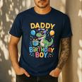 Daddy Of The Birthday Party Outfit Dinosaur Squad Dad Men's Casual T-Shirt Navy