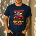 Daddy Of The Birthday Racer Race Car Party Family Matching Men's Casual T-Shirt Navy