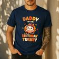 Daddy Of The Birthday Turkey Family 1st Birthday Boy Men's Casual T-Shirt Navy