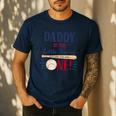 Daddy Dad First Birthday Little Rookie Baseball The Big One Men's Casual T-Shirt Navy Daddy Dad First Birthday Little Rookie Baseball The Big One Men's Casual T-Shirt Navy