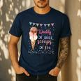 Daddy Dad Ice Cream Third Birthday Three Scoops Of Fun Men's Casual T-Shirt Navy