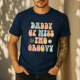 Daddy Dad Two Groovy Second Birthday Retro 2nd Bday Party Men's Casual T-Shirt Navy