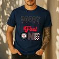 Daddy Of The Fast One Car Racing Dad 1St Birthday Boy Men's Casual T-Shirt Navy