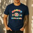 Daddy Mommy Of The Birthday Girl Melon Family Matching Men's Casual T-Shirt Navy