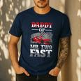 Daddy Of Mr Two Fast Two Fast 2 Curious 2nd Birthday Men's Casual T-Shirt Navy