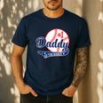 Daddy Of Rookie 1st Birthday Baseball Theme Matching Party Men's Casual T-Shirt Navy Daddy Of Rookie 1st Birthday Baseball Theme Matching Party Men's Casual T-Shirt Navy
