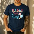 Daddy Of The Scoop Ice Cream Gender Reveal Baby Shower Men's Casual T-Shirt Navy