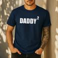 Daddy Squared Shirt 2 Second Pregnancy Announcement Shirt Men's Casual T-Shirt Navy Daddy Squared Shirt 2 Second Pregnancy Announcement Shirt Men's Casual T-Shirt Navy