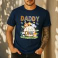 Daddy Of The Wild One 1St Birthday Kids Safari Jungle Men's Casual T-Shirt Navy
