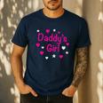Daddy's Girl Shirt With Pink Lettering Men's Casual T-Shirt Navy Daddy's Girl Shirt With Pink Lettering Men's Casual T-Shirt Navy