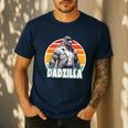 Dadzilla The Rad Dad Kaiju Vibes Men's Casual T-Shirt Navy