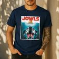 Dalmatian Jowls Cute Paws Spot Dog Mom Top Dog Dad Men's Casual T-Shirt Navy