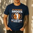 Daughter Basketball Sport Basketball Dad Mom Basketball Fan Men's Casual T-Shirt Navy