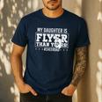My Daughter Is Flyer Than Yours Cheer Dad Father's Day Men's Casual T-Shirt Navy