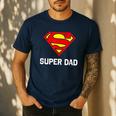 DC Comics Superman Father's Day Super Dad Logo Men's Casual T-Shirt Navy