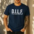 DILF Apparel Men For Dad Men's Casual T-Shirt Navy DILF Apparel Men For Dad Men's Casual T-Shirt Navy