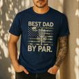 Disc Golf Frisbee Best Dad Par Camo US Flag Golfer Men's Casual T-Shirt Navy Disc Golf Frisbee Best Dad Par Camo US Flag Golfer Men's Casual T-Shirt Navy