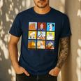 Disney Classic Father's Day Disney Dads Colorful Panels Men's Casual T-Shirt Navy