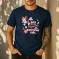 Disney Minnie Mouse Mermaid Dad Of The Birthday Girl Men's Casual T-Shirt Navy