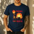 Disney And Pixar’s Elemental Proud Dad Of a Fiery Daughter Men's Casual T-Shirt Navy
