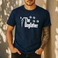 The Dogfather Boston Terrier Dog Dad Tshirt Idea Men's Casual T-Shirt Navy