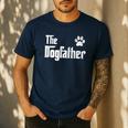 The Dogfather For Dog Dad For Men Men's Casual T-Shirt Navy The Dogfather For Dog Dad For Men Men's Casual T-Shirt Navy