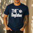 The Dogfather Dog Father Dad Men's Casual T-Shirt Navy