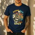 Doing Dad Shit Dad Joke Skeleton Dad Dad Father's Day Men's Casual T-Shirt Navy Doing Dad Shit Dad Joke Skeleton Dad Dad Father's Day Men's Casual T-Shirt Navy