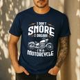 I Don't Snore I Dream I'm A Motorcycle Biker Dad Men's Casual T-Shirt Navy