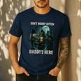 Don't Worry Kitten Daddy's Here Men's Casual T-Shirt Navy Don't Worry Kitten Daddy's Here Men's Casual T-Shirt Navy