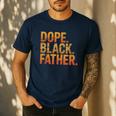 Dope Father African Pride Dad Papa Daddy Fathers Day Men's Casual T-Shirt Navy Dope Father African Pride Dad Papa Daddy Fathers Day Men's Casual T-Shirt Navy