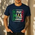 El Papa Mas Chingon Best Mexican Great Dad Men's Casual T-Shirt Navy