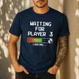 Expectant Dad To Be Gamer Pregnancy Announcement Player 3 Men's Casual T-Shirt Navy