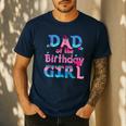 Family Party Decorations Dad Of The Birthday Girl T-Shirt Men's Casual T-Shirt Navy