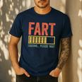 Fart Loading Please Wait Shirt Men Dad Joke Fathers Day Men's Casual T-Shirt Navy