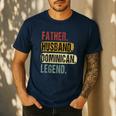 Father Husband Dominican Legend Dominica Dad Father's Day Men's Casual T-Shirt Navy