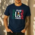 Fathers Day El Papa Mas Chingon Mexican Dad Spanish Men's Casual T-Shirt Navy