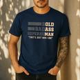 Fathers Day Old Man Retirement Tee Gag For Dad Men's Casual T-Shirt Navy