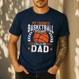 My Favorite Basketball Player Calls Me Dad Basketball Men's Casual T-Shirt Navy