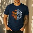 My Favorite Basketball Player Calls Me Dad Basketball Dad Men's Casual T-Shirt Navy