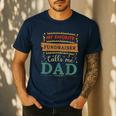 My Favorite Fundraiser Calls Me Dad Fundraiser Dad Men's Casual T-Shirt Navy