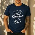 My Favorite Gymnast Calls Me Dad Mat Sports Gymnastics Men's Casual T-Shirt Navy