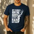 My Favorite Hunting Buddy Calls Me Dad Deer Animal Hunter Men's Casual T-Shirt Navy