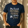 My Favorite National Guard Calls Me Dad Military Family Men's Casual T-Shirt Navy