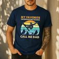 My Favorite Snowboarding Buddies Call Me Dad Snowboarder Men's Casual T-Shirt Navy