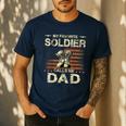 My Favorite Solider Calls Me Dad Proud Army Dad Men's Casual T-Shirt Navy
