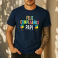 Feliz CumpleañOs Papi Spanish Dad Birthday For Kids Men's Casual T-Shirt Navy